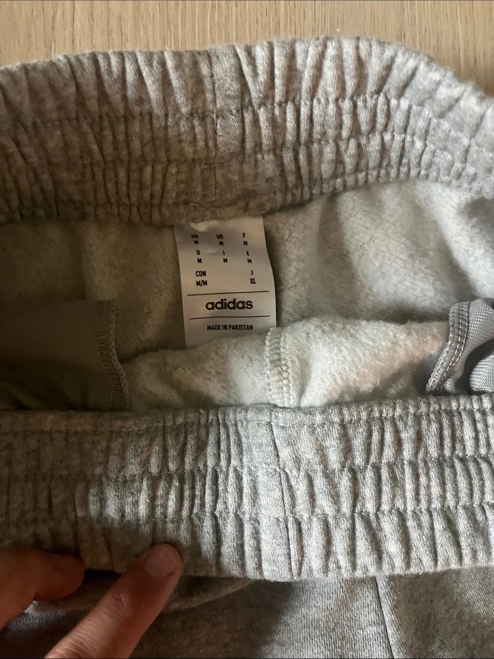 Adidas Men's medium Light Gray Cargo Joggers with Drawstring